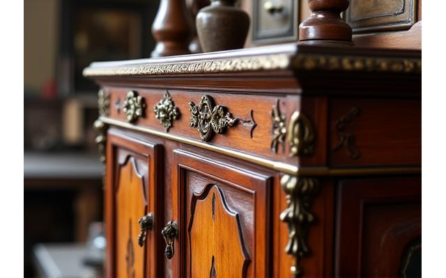 Gereставreerde antieke kast met behoud van originele details